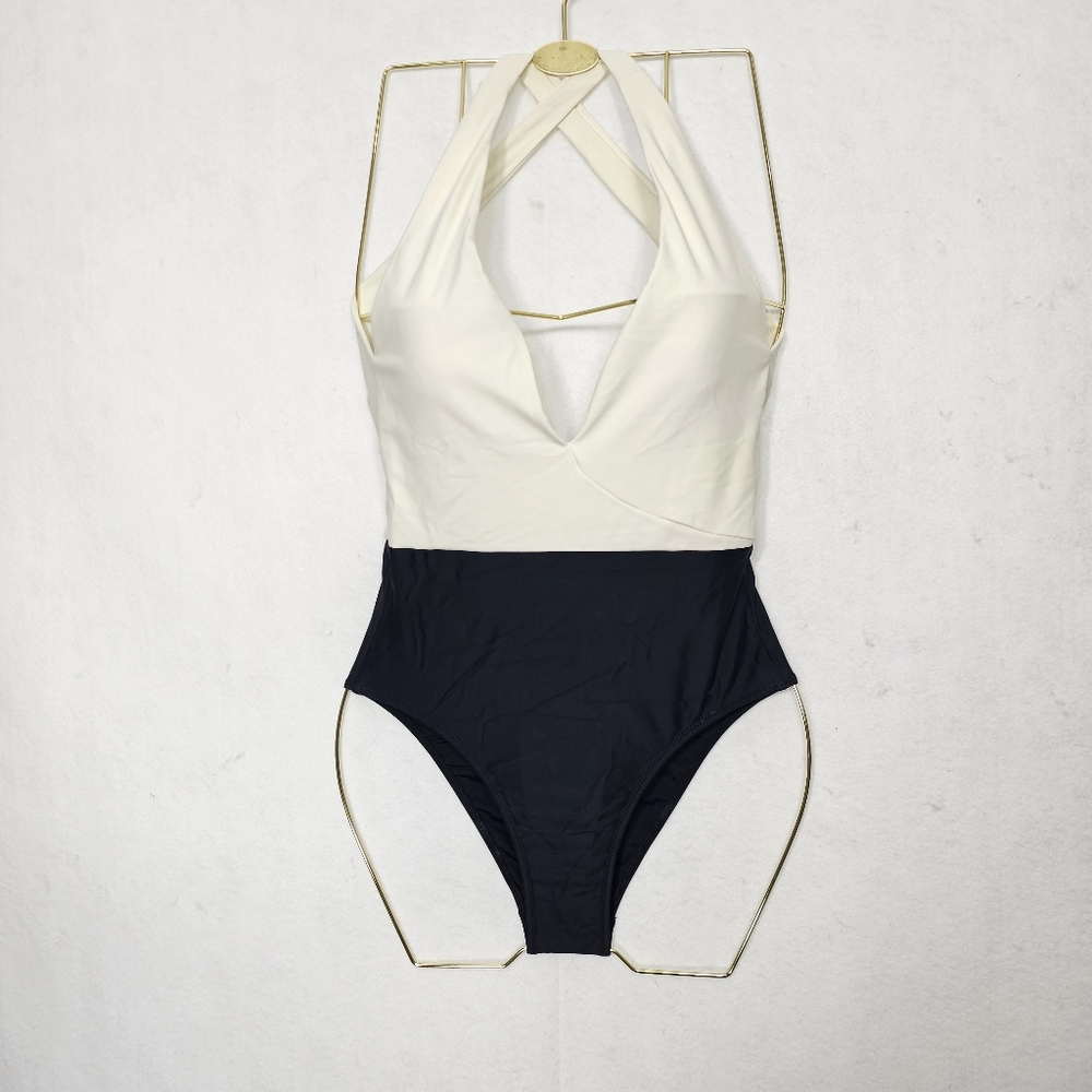 Summersalt Color Blocked Deep Dive Open Back Swim… - image 8